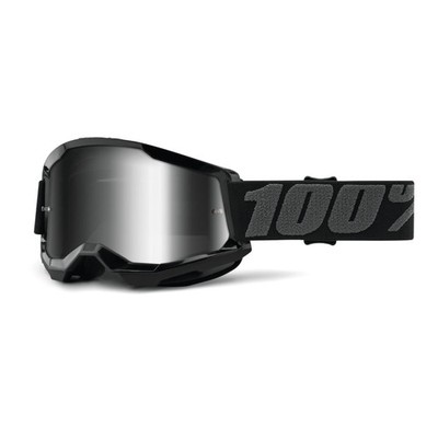100% Fahrradbrille Strata 2, Schwarz, dunkle Gläser