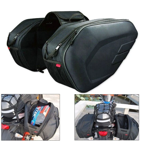 36-58L Pair Motorcycle Accessories Pannier Bags Luggage Saddlebags Side Bag - Image 2 of 4