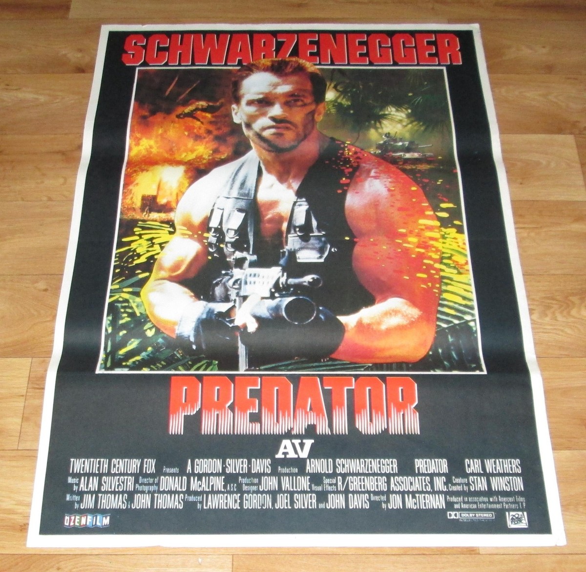 PREDATOR 1987 Arnold Schwarzenegger ORIGINAL 27x40 Turkish Movie