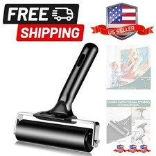 4 Inch Rubber Roller Brayer Rollers for Crafting, Hard Rubber Rollers for Pri...