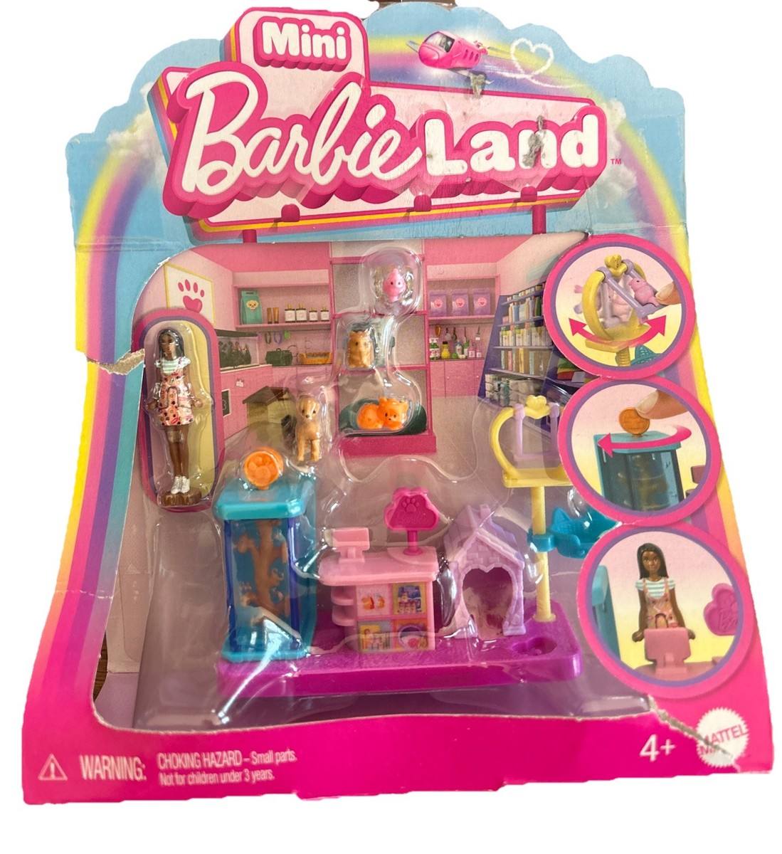 Barbie Mini BarbieLand Collectible Pet Boutique Playset With 1.5 Barbie Mini BarbieLand Collectible Pet Boutique Playset With 1.5