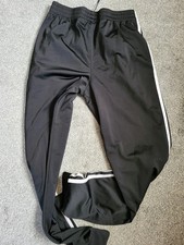 Youth Boys Adidas Black w/ White Stripes Track Pants Size Large 14/16 