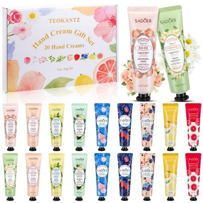 TEOKANTZ Hand Cream Gift Set, 20 PCS 30g Hand Creams, Mini Hand Cream Multipack, Hand