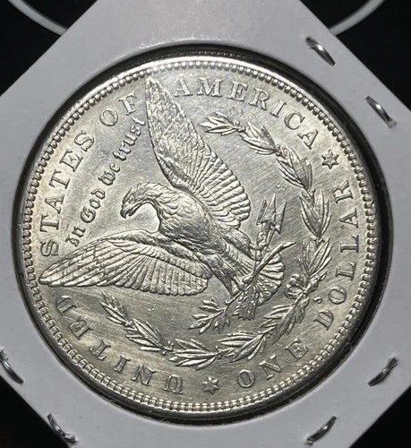 1886-S MORGAN SILVER DOLLAR, AU DETAILS