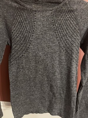Ladies Work Out Top Size 2-4 Grey Primark Long Sleeve