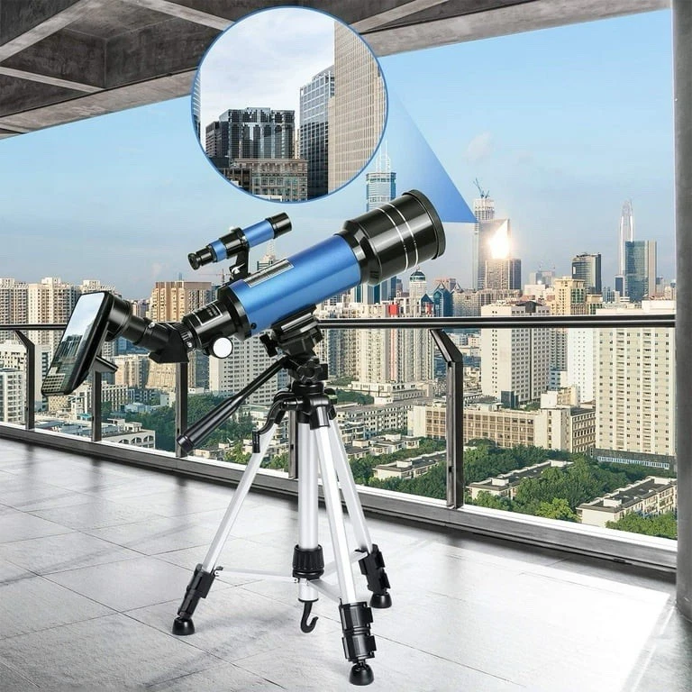 TELMU Telescope, 70mm Aperture 400mm AZ Mount Astronomical Refracting - Image 4 of 4