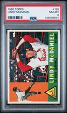 1960 Topps Lindy Mcdaniel PSA 8 NM-MT - Nice Centering! Looks Better #195