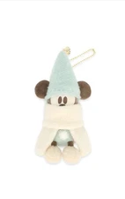 Disney Tokyo Japan Mickey Mouse Christmas Lil RingRing Plush Keychain Blue Color