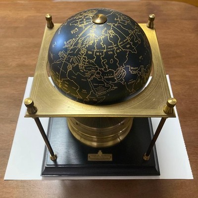 Imhof Royal Geographical Society 1982 Wind-Up Table Clock Swiss Made
