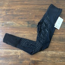 Kerrits Kids Riding Tights Size S Black Knee Patch Equestrian Pants Stretch NEW