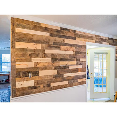 1/2 In. X 32 In. Multi-Width Multi-Color Kiln Dried Antique 100% Reclaimed Wood
