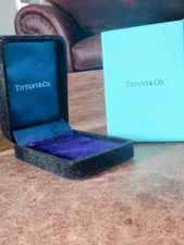 Tiffany & Co. 2 Pc Velvet Necklace Display Box & Blue Box ~ More Sold Separately