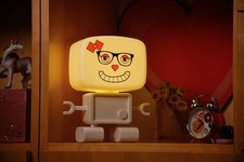 Roboglow Childrens Night Light Sound Activate Rechargeable Kids LED Box Stickers