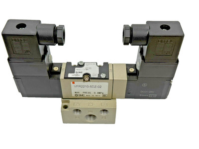 SMC VFR2210-5DZ-02  5/2-Way 1/4'' Pneumatic Directional Control Valve 24V DC