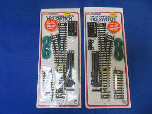 LIFE LIKE--2 Electric-Remote Control HO / H0 Switch (Left & Right)--(8604/8605)