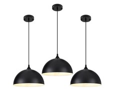 Black Pendant Light,11.8" Industrial Dome Pendant Lights Kitchen Island,Adjus...