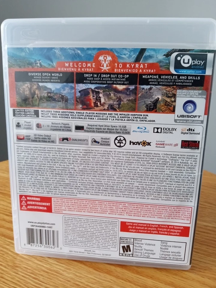 Far Cry 4 Limited Edition PS3 PlayStation 3 - Complete CIB - Black Label Ubisoft - Image 2 of 4