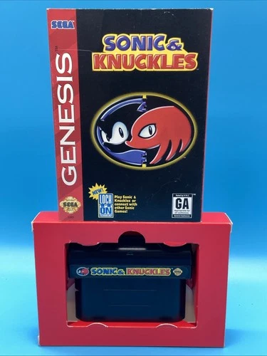 Sonic & Knuckles Sega Genesis  in Box with Cardboard Sleeve -Tested VTG