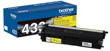 Brother TN433Y Yellow Toner Genuine OEM High Yield 4000 Pages New