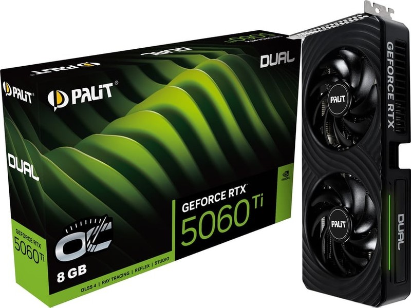 Palit GeForce RTX 5060 Ti 8 GB Dual OC Graphics Card GDDR7 - NEW SEALED