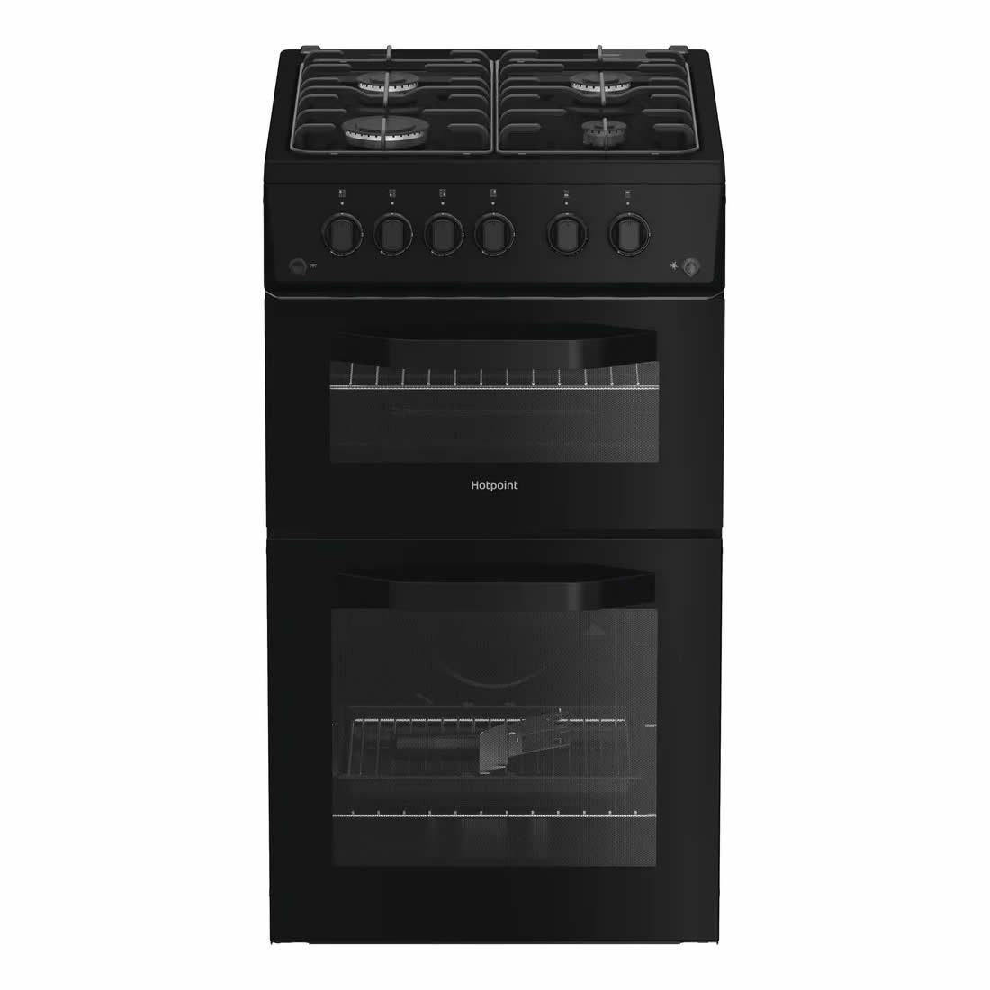 Hotpoint Black Htg5gcb - Gas Cooker - 59L Double Oven - Image 2