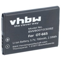 Akku FüR Alcatel One Touch OT-2010 OT-2010D OT-2010G OT-665 Ot-665X 700Mah