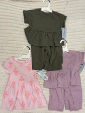 Lot Of 3 Target Cat  Jack Baby Girl Size 18 Months Dress  Matching Set