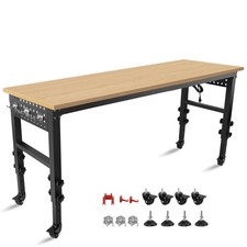 Adjustable Heavy Duty Workbench 72 2000LBS Ru...