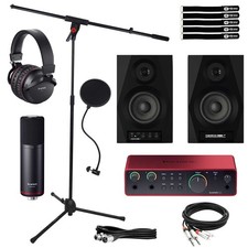 Focusrite Scarlett 2i2 Studio Audio Recording Interface Bundle w 3.5" Monitor