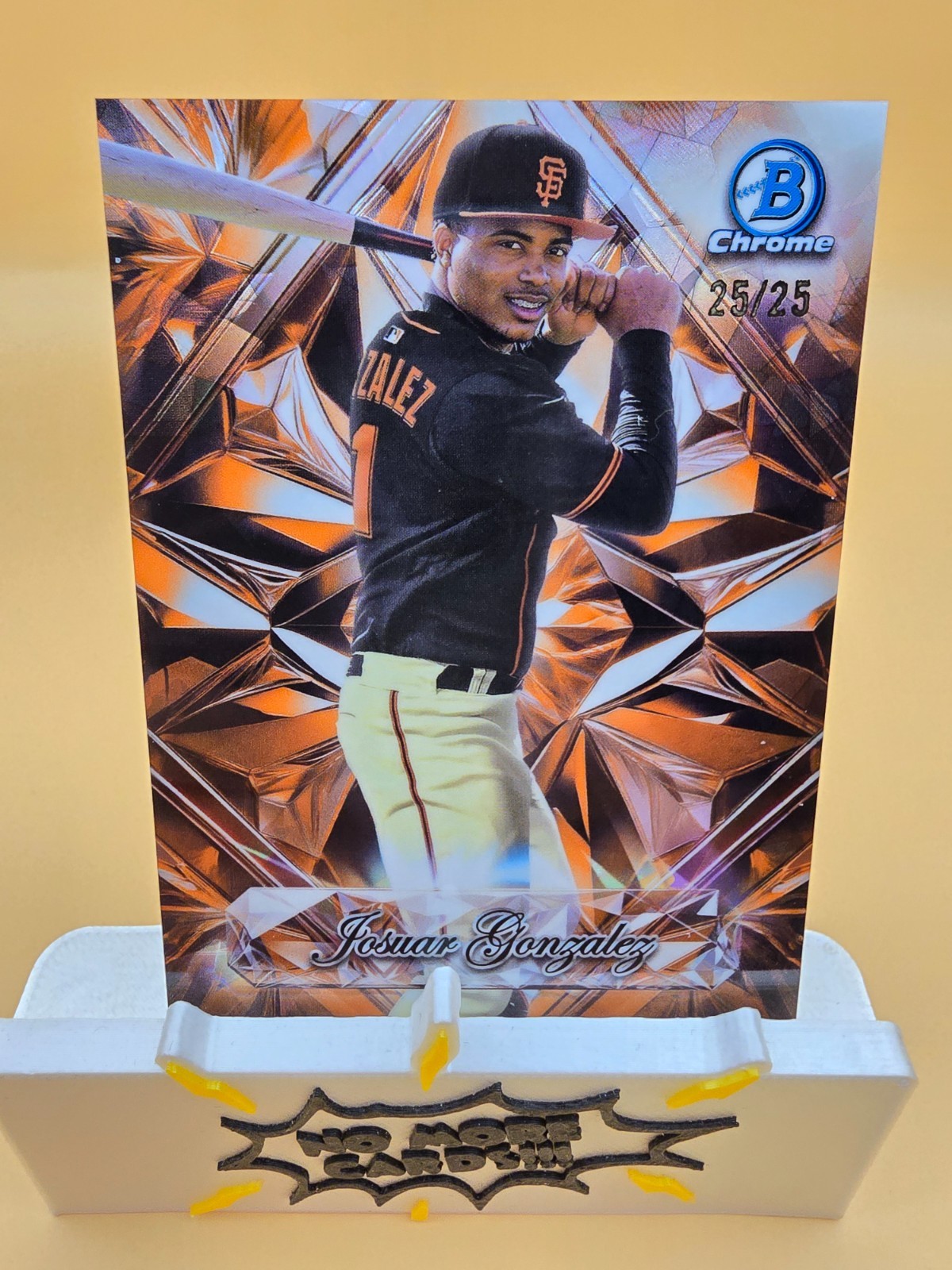 2025 Bowman Chrome Sapphire Josuar Gonzalez Sapphire Selections Orange /25
