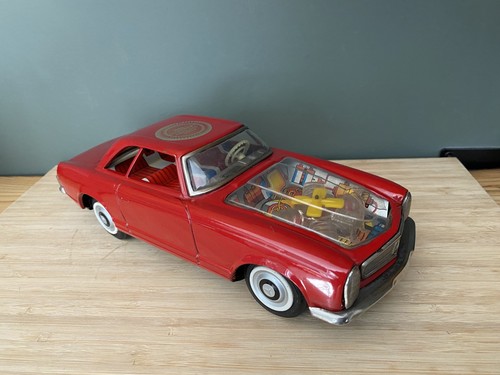ATC Asahi Japan Mercedes Benz 230 SL - Vintage Tinplate Battery Operated WORKING