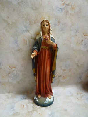 Madonna mit Herz,Maria Mutter Gottes Statue,50 cm Polyresin Figur,Neu Madonna mit Herz,Maria Mutter Gottes Statue,50 cm Polyresin Figur,Neu