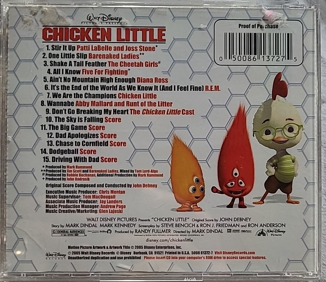 Chicken Little, Original Disney Records Soundtrack Cd by John