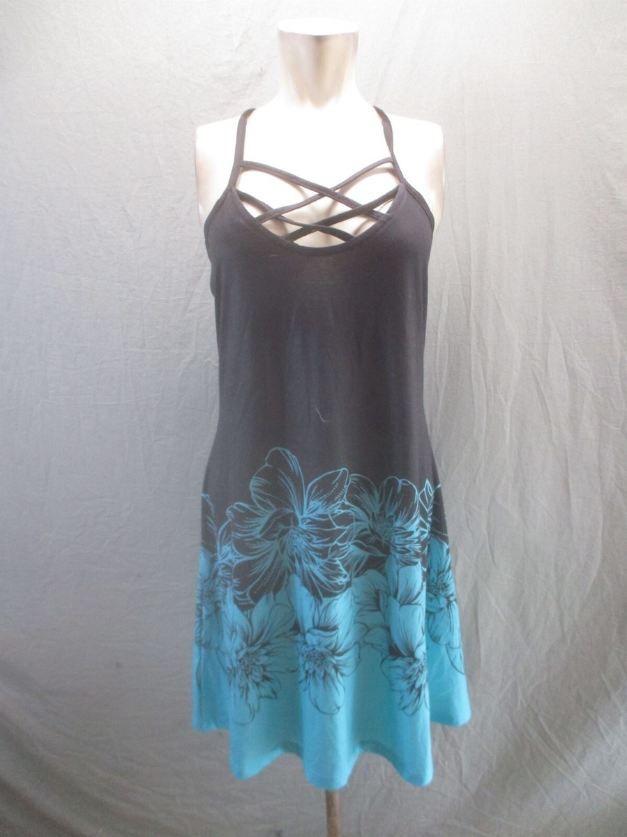 NWT Made With Love Size L Womens Lace Up Neck Cross Back Short Slip Dress  387 | eBay
