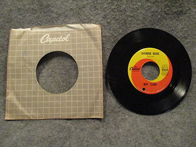 45 RPM 7'' Record Roy Clark Malaguena & Overdue Blues Capitol Records 5565 EXC