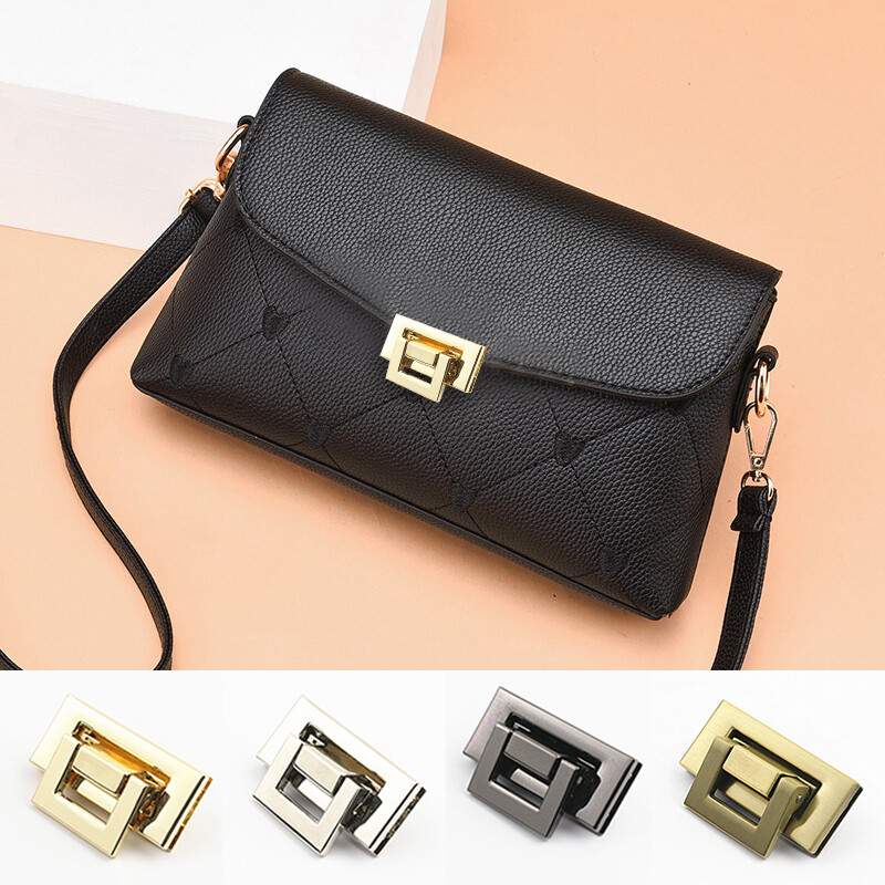 Rectangle Twist Lock Purse Clasp Closure Turn Lock DIY Craft Shoulder Bag Purse