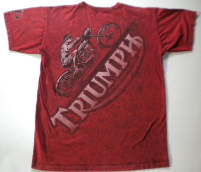 Triumph Motorcycles Reversible Double Sided T Shirt ? L XL ? Motorcycle All Over