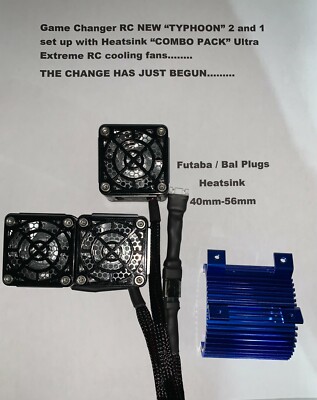 GCRC NEW ''Typhoon V2 '' 2 an 1 COMBO PACK Ultra Extreme RC Cooling Fans
