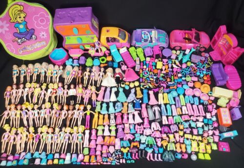 Polly Pocket Dolls Clothes Accessories Huge Lot - Photo 1/14