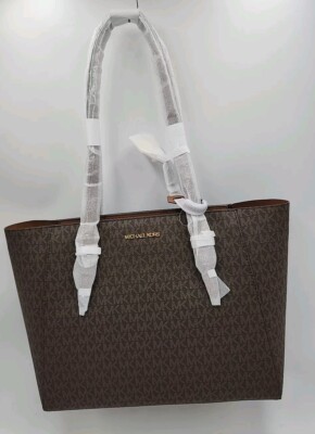NEW Michael Kors Sheila Large Signature Logo Tote Bag 11.5''H x 16.5''W x 3.5''D
