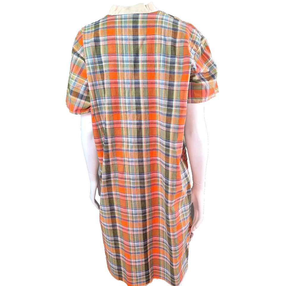 Vintage Men's Night Shirt Short Sleeve Sleepwear 1980's Chest 95cm RIO - Image 4 of 4