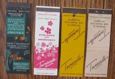 SAN FRANCISCO, CALIFORNIA MATCHBOOK COVERS: TOWNSEND'S RESTAURANT MATCHCOVERS -E