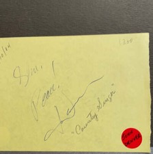 John Denver autographed album page with Glen Campbell on reverse JSA certified