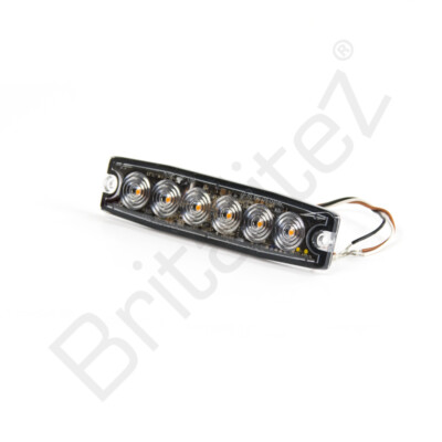 12V/24V SCHLANK FLACHPROFIL BÜNDIG PASSEND GELB LED STROBE NOTWARNLAMPE LICHT