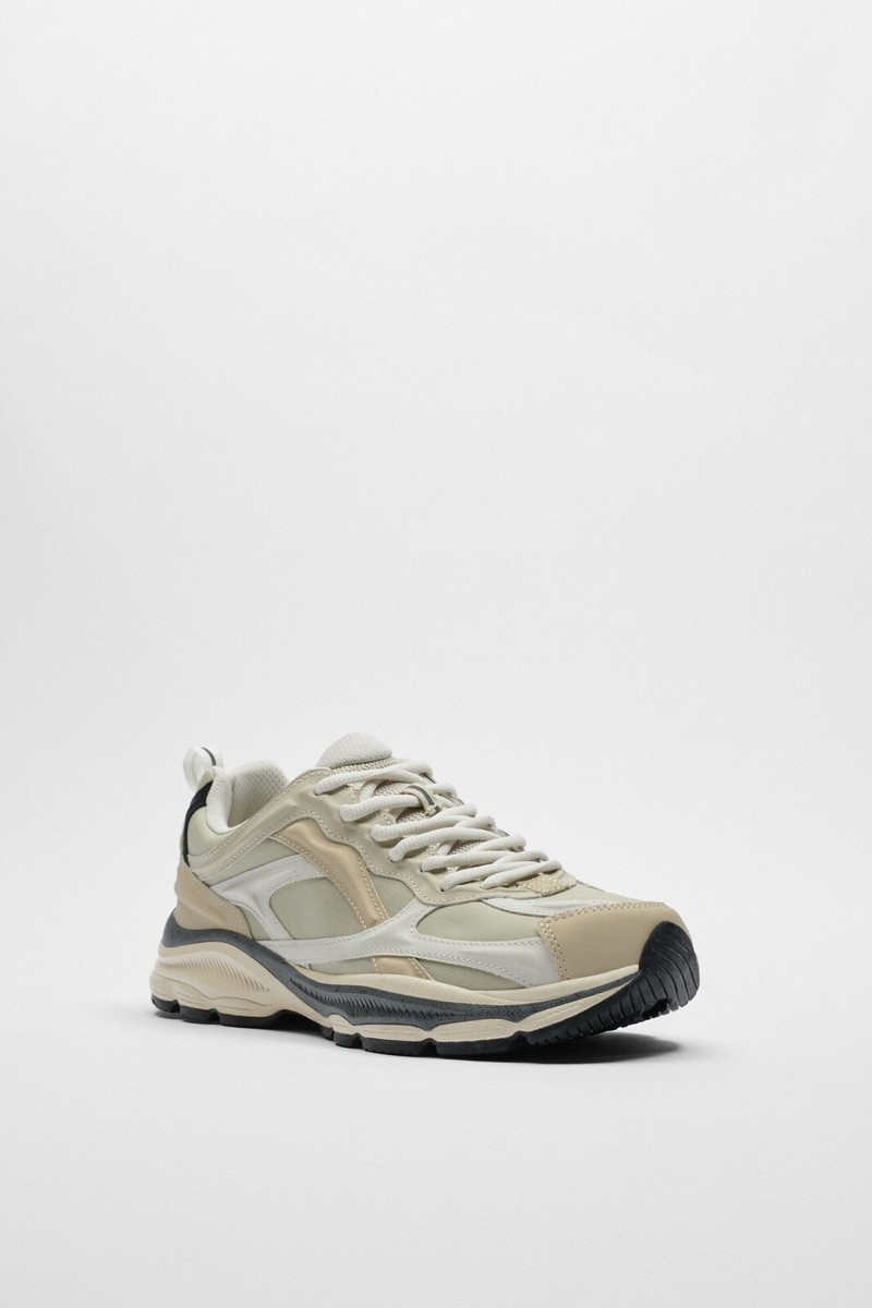 Zara Mens Multicolor Running Shoes Sneakers White US Size 10