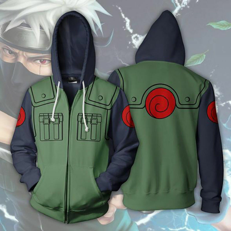 Naruto Hatake Kakashi Jounin Costume Cosplay Hoodie-XLarge 