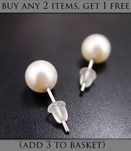 Pretty Pearl Earrings Stud 8mm Various Colours Piercing Uk Er Ebay Image Is Loading Pretty Pearl Earrings Stud 8mm Various Colours Piercing