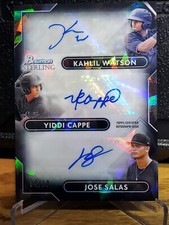 22 Bowman Sterling Black Atomic Triple Rfrctr Auto Kahlil Watson Cappe Salas /10