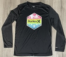 Hurley Long Sleeve T Shirt Size 14/16 H2O Dri Fit UPF 50