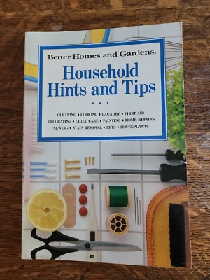 Better Homes and Gardens Household Hints and Tips 1990 Paperback Organization  